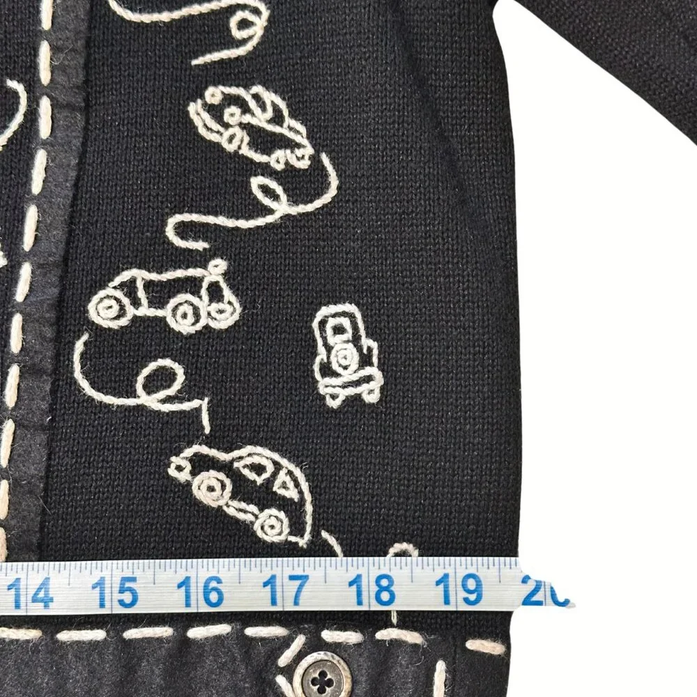Rare New York Vintage Michael Simon Car Themed Black Jacket Sz P/M - Picture 6 of 7